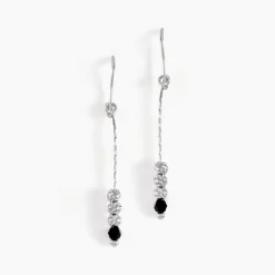 Histoire d'Or Boucles D'oreilles Pendantes Cyprielle Argent Blanc Pierre De Synthese Best