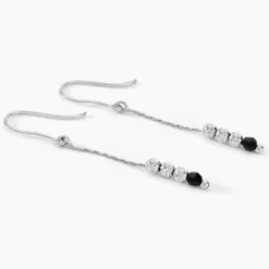 Histoire d'Or Boucles D'oreilles Pendantes Cyprielle Argent Blanc Pierre De Synthese Best
