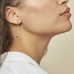 Histoire d'Or Boucles D'oreilles Pendantes Cyprielle Argent Blanc Pierre De Synthese Best