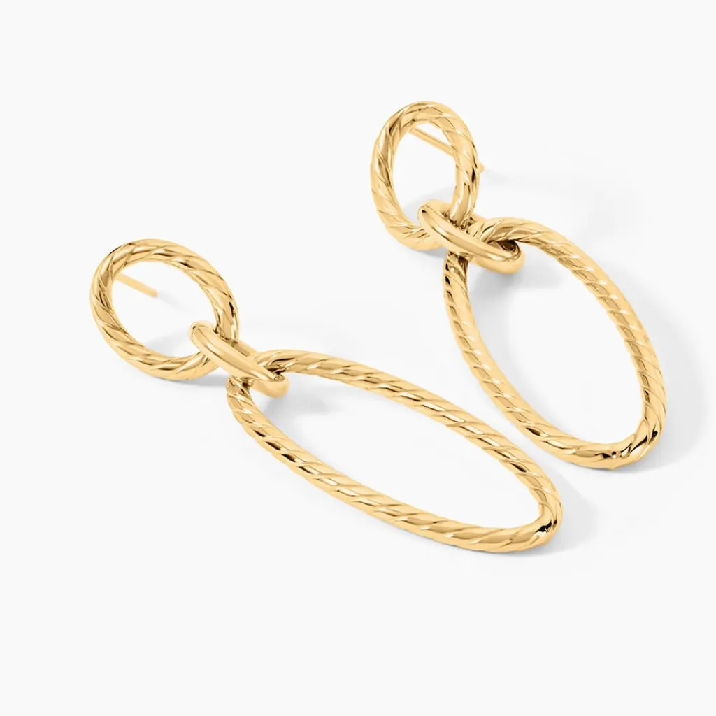Histoire d'Or Boucles D'Oreilles Pendantes Franklyn Or Jaune Discount