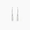 Histoire d'Or Boucles D'oreilles Pendantes Lauren Argent Blanc Oxyde De Zirconium New