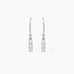 Histoire d'Or Boucles D'oreilles Pendantes Lauren Argent Blanc Oxyde De Zirconium New