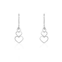 Histoire d'Or Boucles D'oreilles Pendantes Love Love Argent Blanc Discount