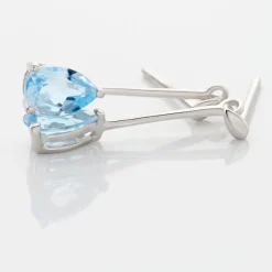 Histoire d'Or Boucles D'oreilles Pendantes Goutte Or Blanc Topaze Online