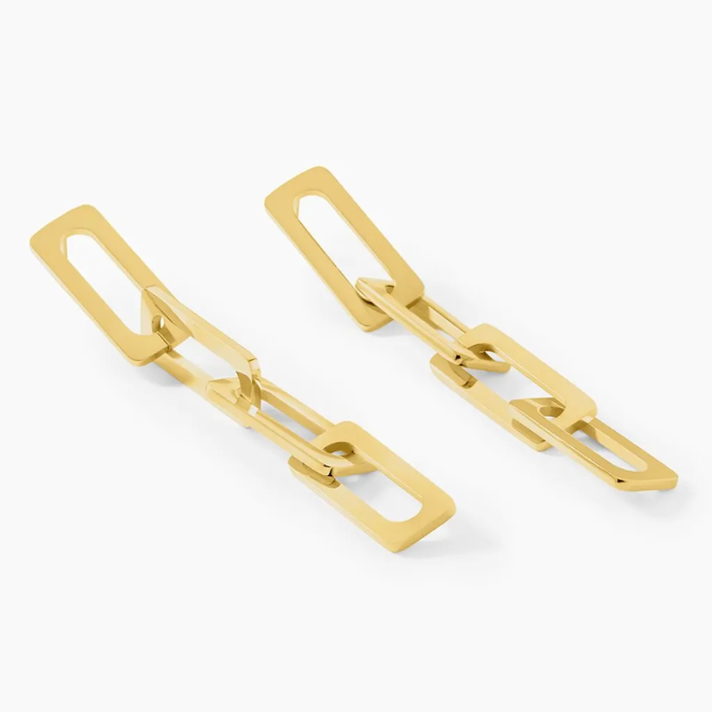 Histoire d'Or Boucles D'oreilles Pendantes Gracen Acier Jaune Hot
