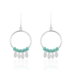 Histoire d'Or Boucles D'oreilles Pendantes Polyna Argent Blanc Pierre De Synthese