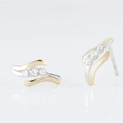 Histoire d'Or Boucles D'oreilles Pendantes Mayline Or Bicolore Diamant Outlet