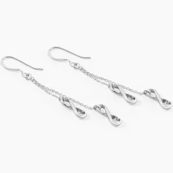 Histoire d'Or Boucles D'oreilles Pendantes Noelle Argent Blanc Outlet