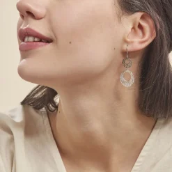 Histoire d'Or Boucles D'oreilles Pendantes Africa Argent Blanc Outlet