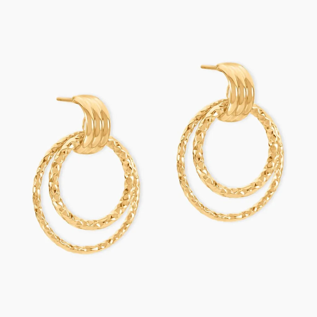 Histoire d'Or Boucles D'Oreilles Pendantes Boudicca Or Jaune Best