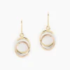 Histoire d'Or Boucles D'oreilles Pendantes Berangere Triple Cercles Or Tricolore Hot