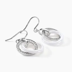 Histoire d'Or Boucles D'oreilles Pendantes Grizzel De Zirconium argent blanc oxyde Outlet