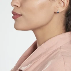 Histoire d'Or Boucles D'oreilles Pendantes Or Blanc Clothilde Topazes Oxydes or blanc topaze london blue Sale