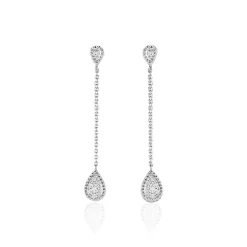 Histoire d'Or Boucles D'oreilles Pendantes Mariona Or Blanc Diamant Discount