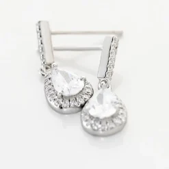 Histoire d'Or Boucles D'oreilles Pendantes Briony Argent Blanc Oxyde De Zirconium Hot