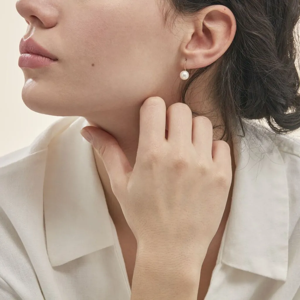 Histoire d'Or Boucles D'oreilles Pendantes Akoya Or Jaune Perle De Culture D'akoya Online