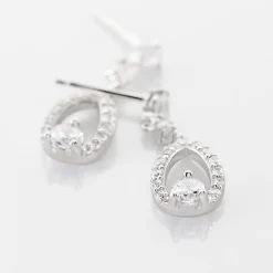 Histoire d'Or Boucles D'oreilles Pendantes Istanbul Argent Blanc Oxyde De Zirconium Discount