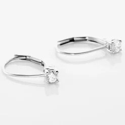 Histoire d'Or Boucles D'oreilles Pendantes Victoria Or Blanc Diamant Outlet