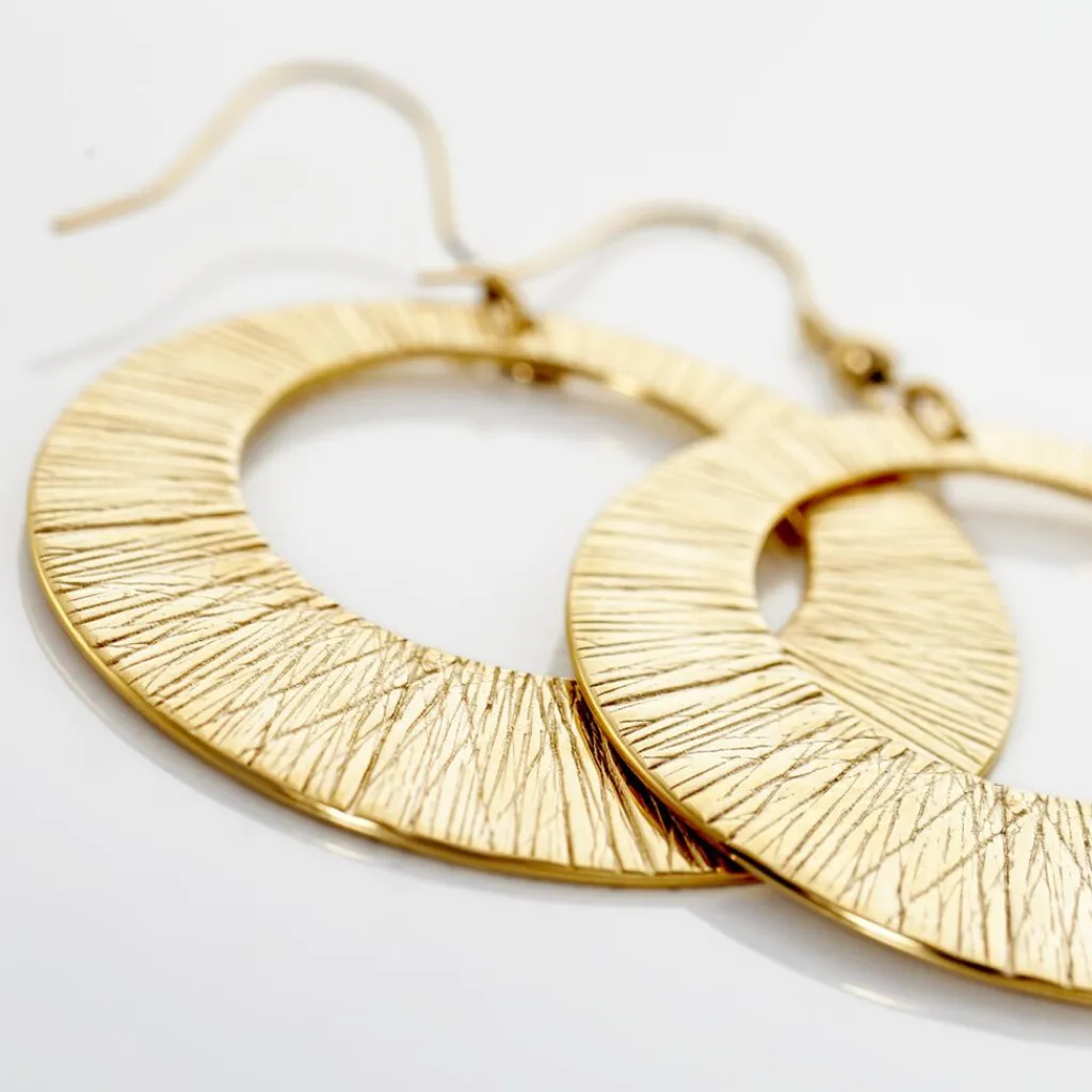 Histoire d'Or Boucles D'oreilles Pendantes Acier Doré Rohan Best