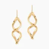 Histoire d'Or Boucles D'oreilles Pendantes Merone Vagues Or Jaune Clearance