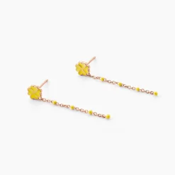 Histoire d'Or Boucles D'oreilles Pendantes Mimosa Argent Rose Outlet