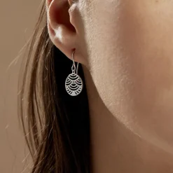 Histoire d'Or Boucles D'oreilles Pendantes Naelia Argent Blanc Outlet