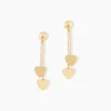 Histoire d'Or Boucles D'oreilles Pendantes Anne-maudae Pendantes Coeurs Or Jaune Hot