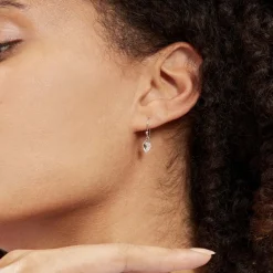 Histoire d'Or Boucles D'oreilles Pendantes Argent Blanc Sopher Oxydes De Zirconium New