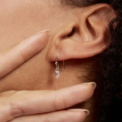 Histoire d'Or Boucles D'oreilles Pendantes Argent Blanc Sopher Oxydes De Zirconium New