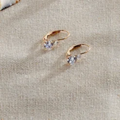 Histoire d'Or Boucles D'oreilles Pendantes Gulbeyaz Or Jaune Oxyde De Zirconium Clearance