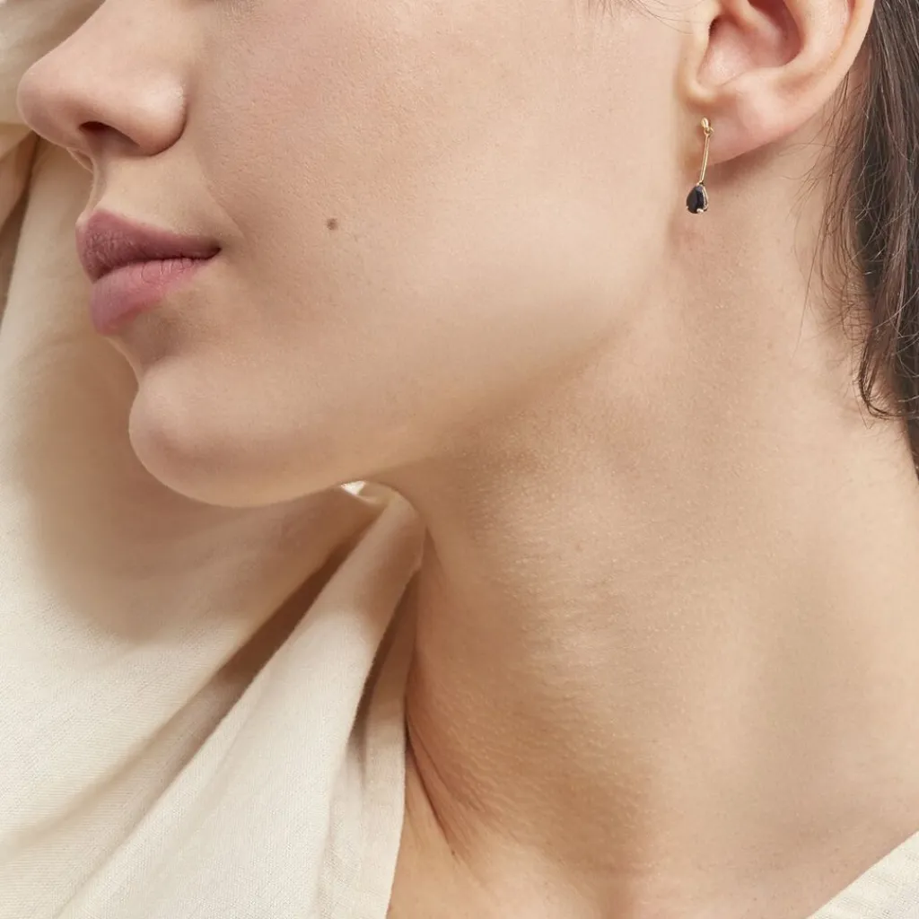 Histoire d'Or Boucles D'oreilles Pendantes Goutte or jaune saphir Online