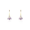Histoire d'Or Boucles D'oreilles Pendantes Spring Or Jaune Améthyste Oxyde New