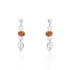 Histoire d'Or Boucles D'oreilles Pendantes Nolana Argent Blanc Ambre Online