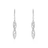 Histoire d'Or Boucles D'oreilles Pendantes Bartolomea Feuille Or Blanc Online