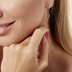Histoire d'Or Boucles D'oreilles Pendantes Amaris Argent Blanc Céramique Et Oxyde Online