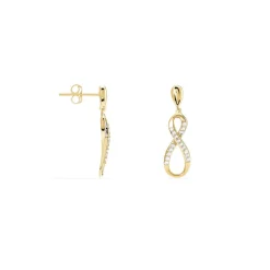 Histoire d'Or Boucles D'oreilles Pendantes Dunya Plaqué Or Jaune Oxyde De Zirconium Discount