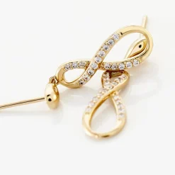 Histoire d'Or Boucles D'oreilles Pendantes Dunya Plaqué Or Jaune Oxyde De Zirconium Discount