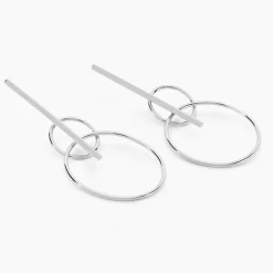 Histoire d'Or Boucles D'oreilles Pendantes Enissa Argent Blanc Sale