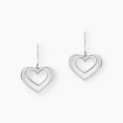 Histoire d'Or Boucles D'oreilles Pendantes Clarra Argent Blanc Discount