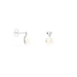 Histoire d'Or Boucles D'oreilles Pendantes Lorella Argent Blanc Perle De Culture Clearance