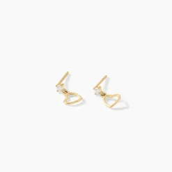 Histoire d'Or Boucles D'oreilles Pendantes Daria C艙ur Or Jaune Online