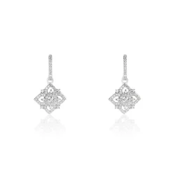 Histoire d'Or Boucles D'oreilles Pendantes Rosée Or Blanc Diamant Discount