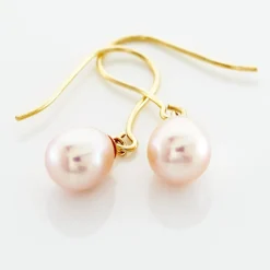 Histoire d'Or Boucles D'oreilles Pendantes Baroque Or Jaune Perles De Culture Online