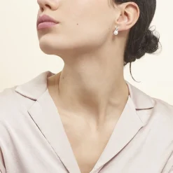 Histoire d'Or Boucles D'oreilles Pendantes Sathine Argent  Perle De Culture Et Oxyde Online