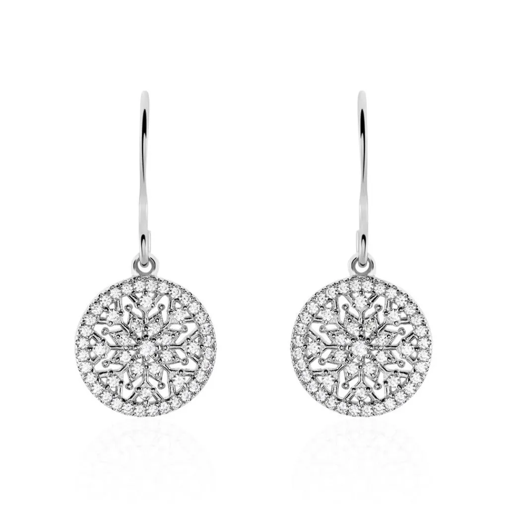 Histoire d'Or Boucles D'oreilles Pendantes Brunilda Argent Blanc Oxyde De Zirconium Clearance