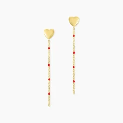 Histoire d'Or Boucles D'Oreilles Pendantes Bubble Argent Jaune