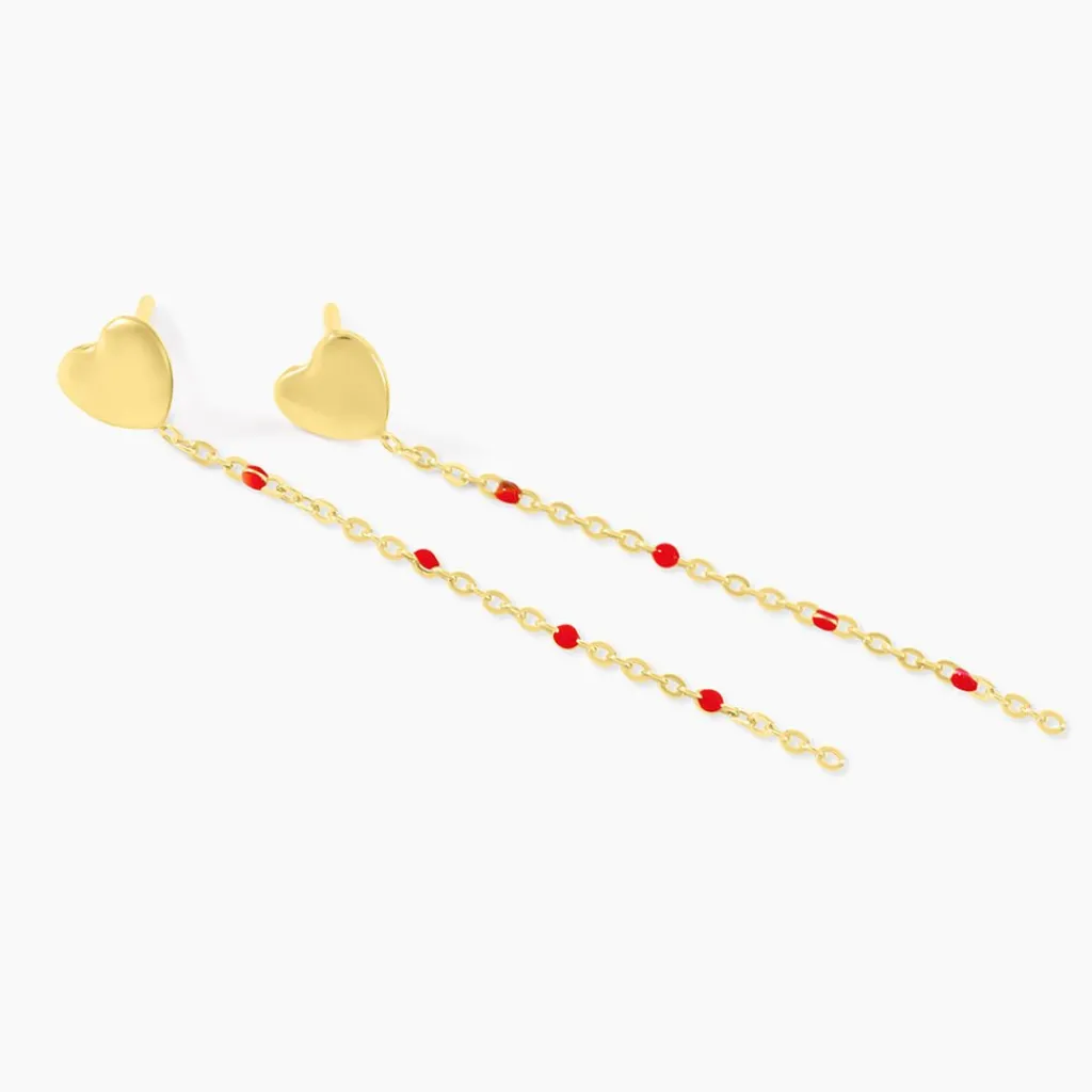 Histoire d'Or Boucles D'Oreilles Pendantes Bubble Argent Jaune