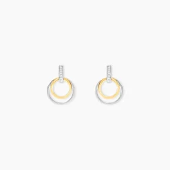 Histoire d'Or Boucles D'oreilles Pendantes Or Bicolore Eloisia Diamants Online