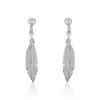 Histoire d'Or Boucles D'oreilles Pendantes Euriell Argent Blanc