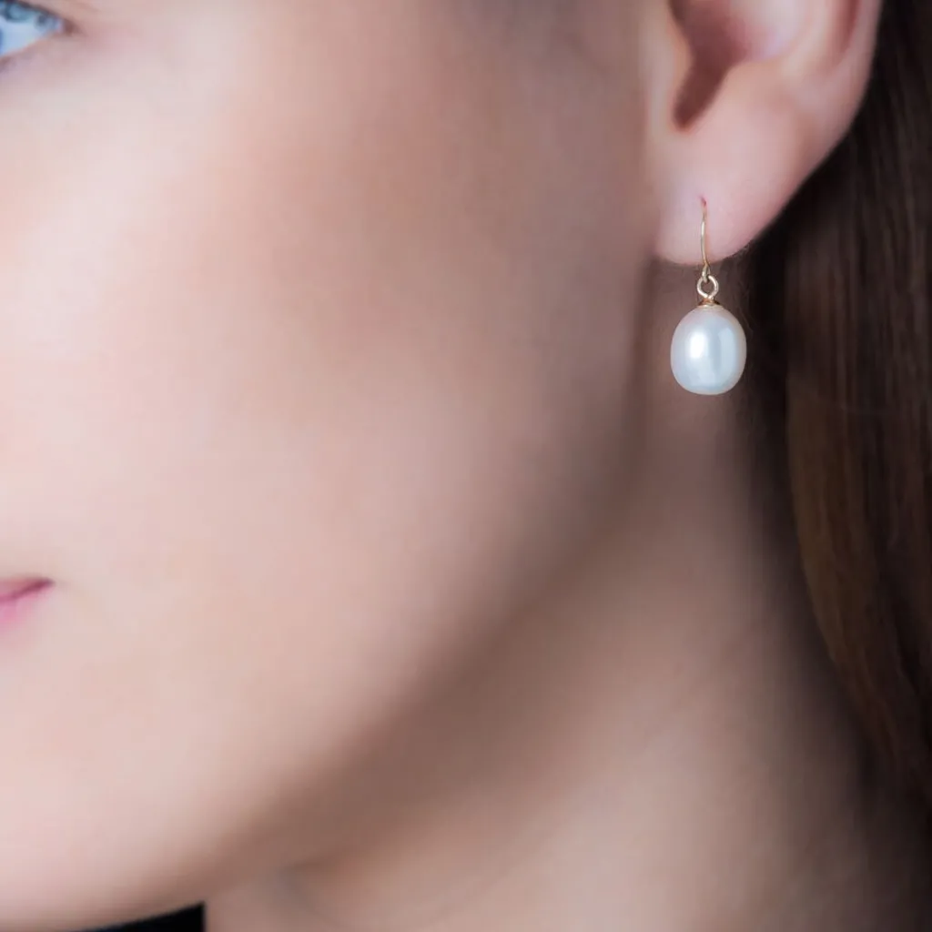 Histoire d'Or Boucles D'oreilles Pendantes Baroque Or Jaune Perle De Culture Outlet